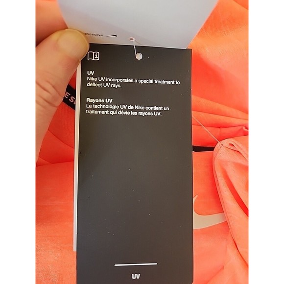 Nike DRI-FIT Hydroguard Swim Shirt Mens M Orange Heather UPF 40+ NEW - Picture 9 of 10